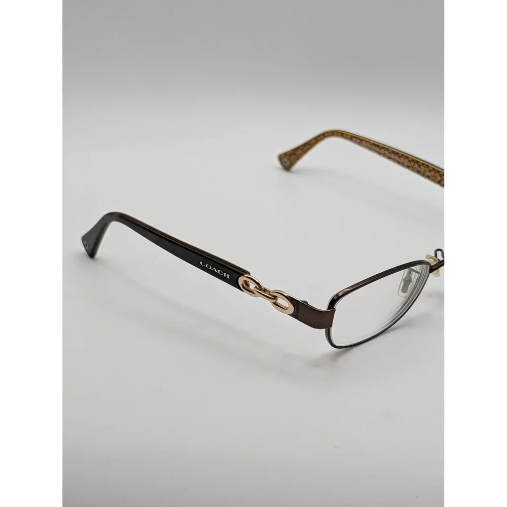 Coach HC5054 Faina 9187 Satin Brown Dark Tortoise Gold Eyeglass Frames 51-17 135
